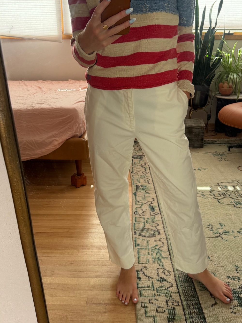 Vintage Ralph Lauren Sport Golf Casual White Straight-Leg Pants